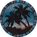 Poolmats Palm Trees Poolsaic -blue- 29 inches 67B00-00029 67B00-00029
